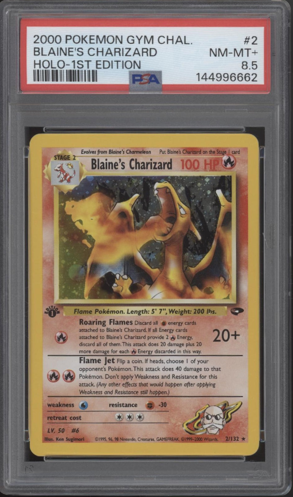 Blaine's Charizard Pokemon Gym Challenge Holo 1st Edition #2 PSA 8.5、Collector Store LLC Gaming、kayou