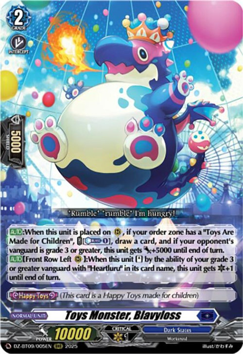 Cardfight Vanguard Trading Card Game Super Brave Detonation Triple Rare Toys Monster, Blavyloss DZ-BT09/005EN、ToyWiz、kayou