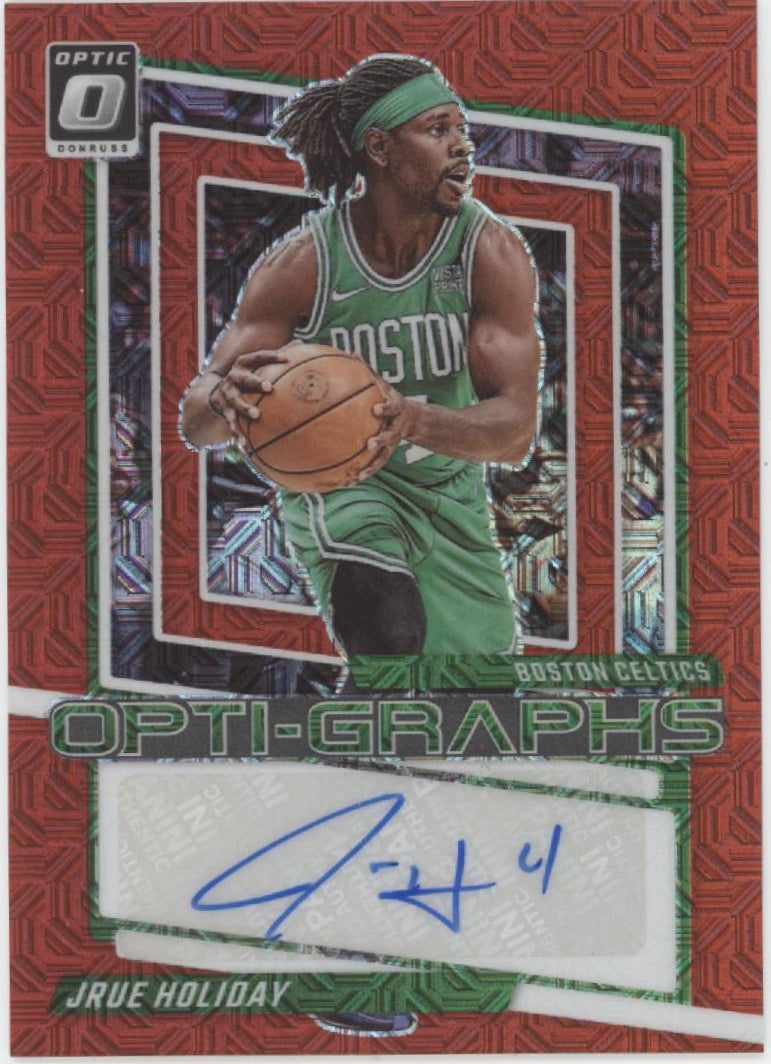 Jrue Holiday 2023-24 Panini Donruss Optic Opti-Graphs Red Mojo Prizm Auto、Collector Store LLC、kayou