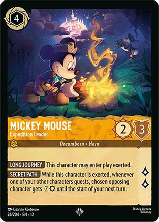 Mickey Mouse - Expedition Leader (26/204) - Wilds Unknown、Ravensburger、kayou