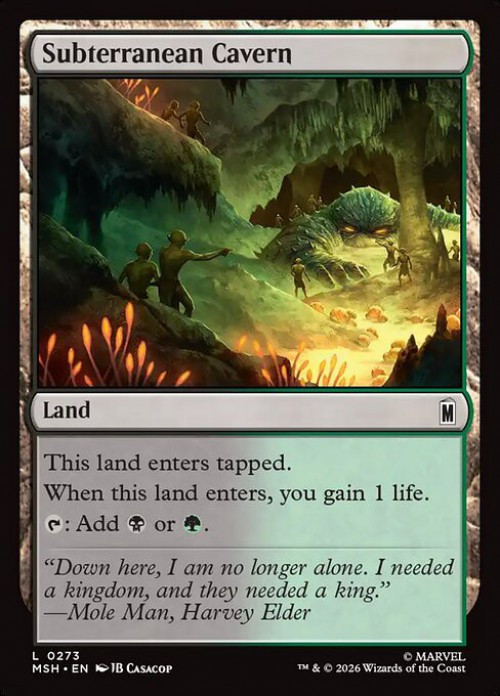 MtG Marvel Super Heroes Common FOIL Subterranean Cavern #273、ToyWiz、kayou