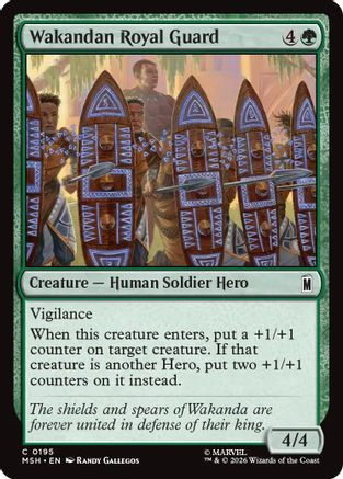 Wakandan Royal Guard (MSH-195) - Marvel Super Heroes Foil、Wizards of the Coast、kayou