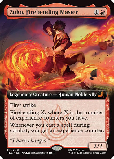 Zuko, Firebending Master (TLE2-200)、Magic: The Gathering、kayou
