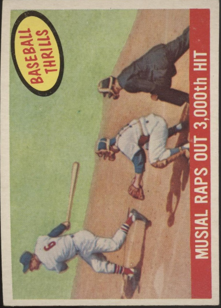 Musial Raps Out 3000th Hit 1959 Topps #470 St. Louis Cardinals VG-EX、Collector Store LLC、kayou