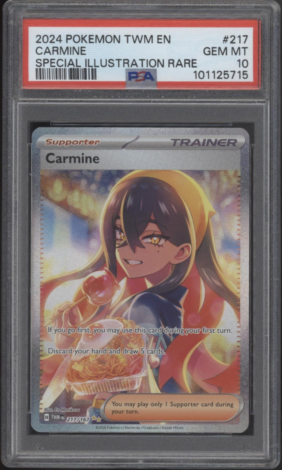 Carmine Pokemon Twilight Masquerade Special Illustration Rare #217 PSA 10、Collector Store LLC Gaming、kayou
