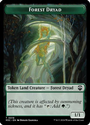 Forest Dryad // Boar Double-Sided Token (M3C-19 // 17) - Modern Horizons 3 Commander、Wizards of the Coast、kayou