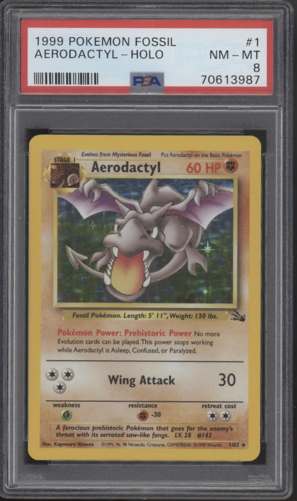 Aerodactyl Pokemon Fossil Holo #1 PSA 8、Collector Store LLC Gaming、kayou