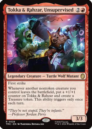 Tokka & Rahzar, Unsupervised (TMC-028) - Commander: Teenage Mutant Ninja Turtles、Wizards of the Coast、kayou