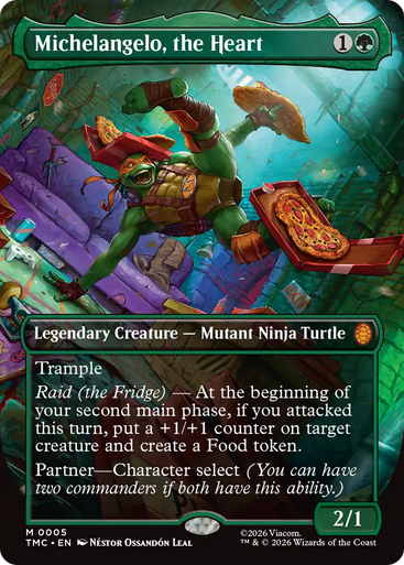 Michelangelo, the Heart (Borderless Art Foil) | Teenage Mutant Ninja Turtles Eternal、Magic: The Gathering、kayou