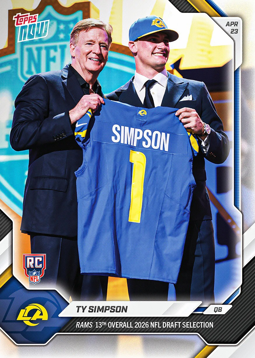 NFL 2026 NOW Football Ty Simpson TSIM Rookie、ToyWiz、kayou