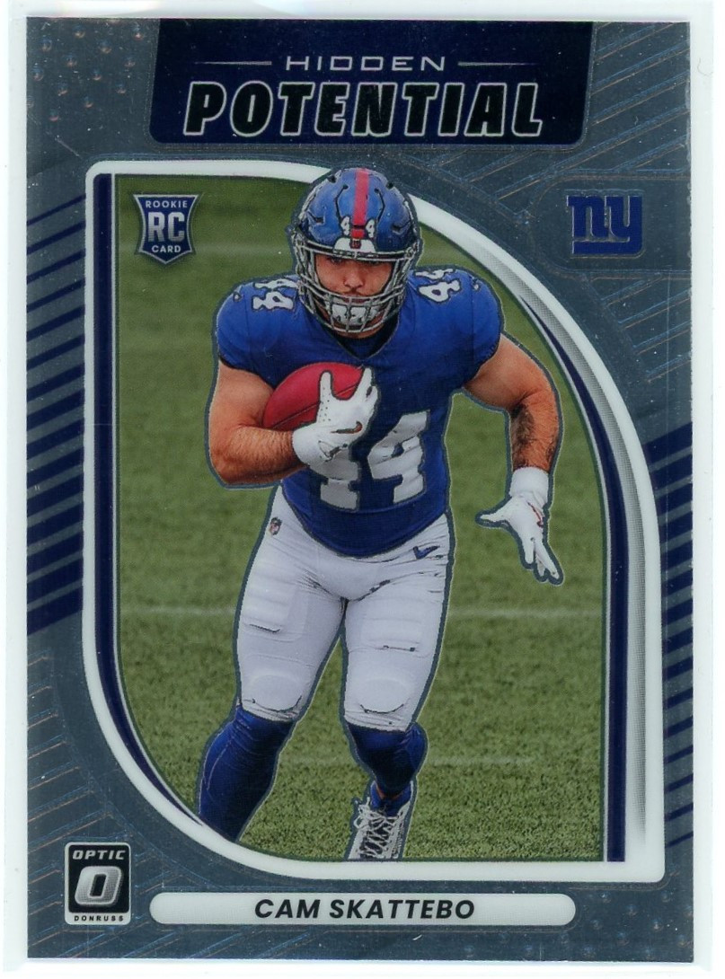 NFL 2025 Panini Donruss Optic Hidden Potential Cam Skattebo #8 Rookie、ToyWiz、kayou