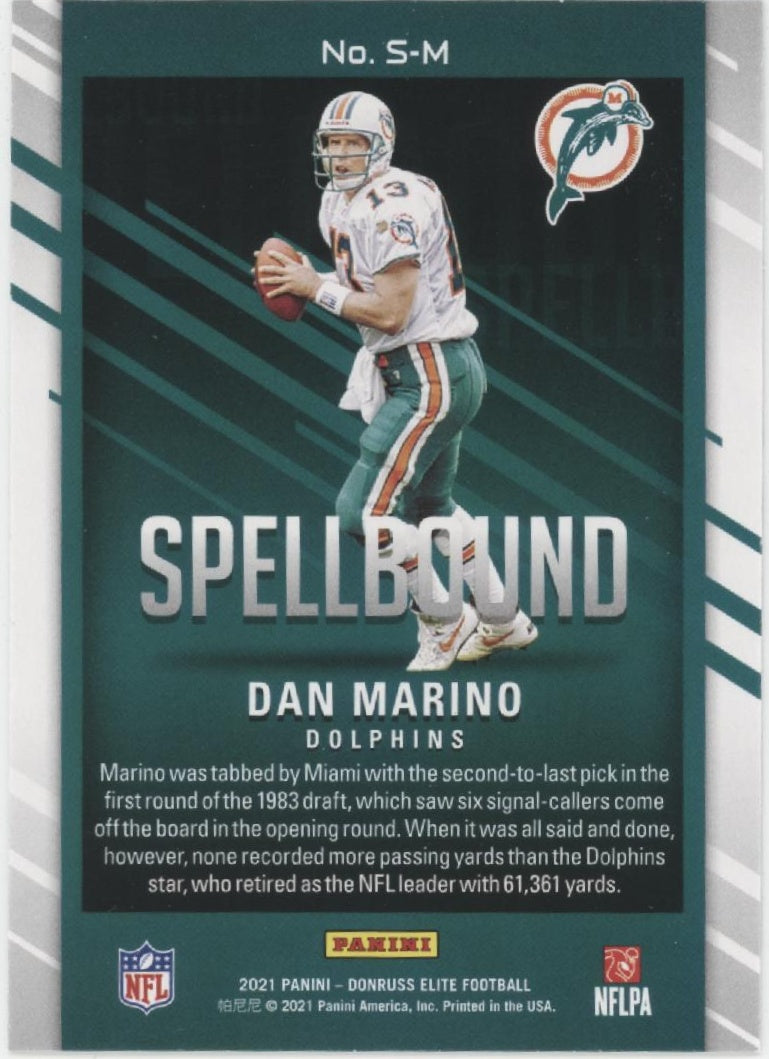 Dan Marino 2021 Panini Donruss Elite Spellbound 