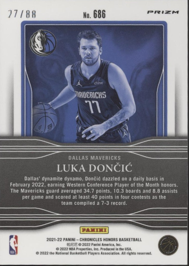 Luka Doncic 2021-22 Panini Chronicles Honors Red Scope Prizm 27/88 #686、Collector Store LLC、kayou