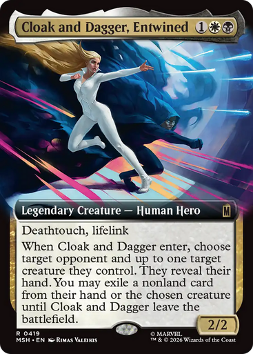 Cloak and Dagger, Entwined (Extended Art Foil) | Marvel Super Heroes、Magic: The Gathering、kayou