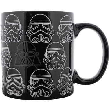 Star Wars: Troopers & Vader Masks - Wax Resist Ceramic Mug (20oz)、Silver Buffalo、kayou