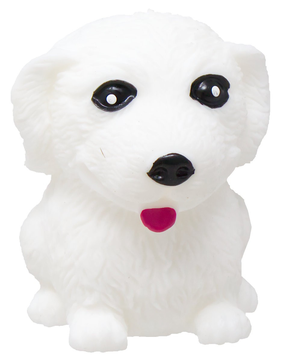 White Squishi Dogs Squeeze Toy、ToyWiz、kayou