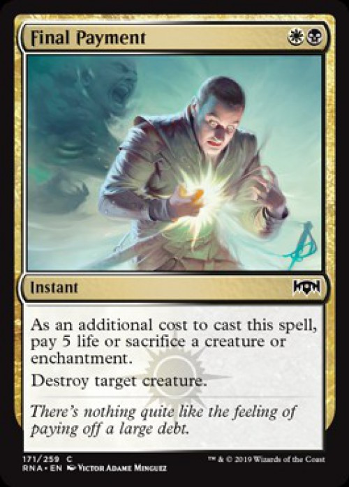 MtG Trading Card Game Ravnica Allegiance Common FOIL Final Payment #171、ToyWiz、kayou