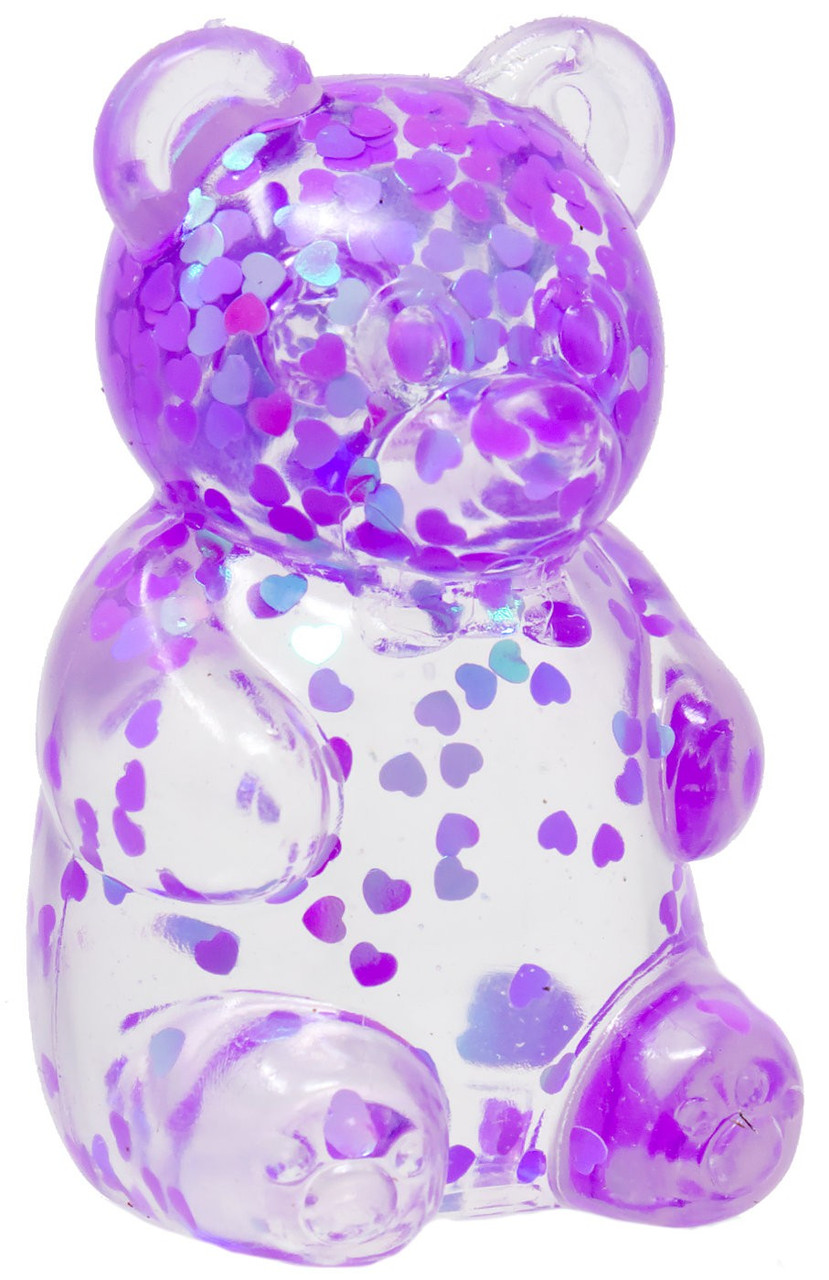 Gummy Bear Squish! Hearts PURPLE 3.1-Inch Stress Squishy Fidget Toy、ToyWiz、kayou