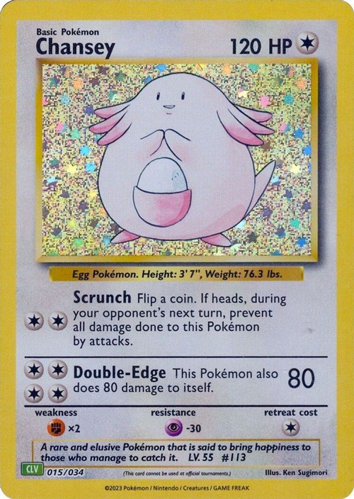 Pokemon Trading Card Game Classic Classic Collection Chansey #15 CLV、ToyWiz、kayou