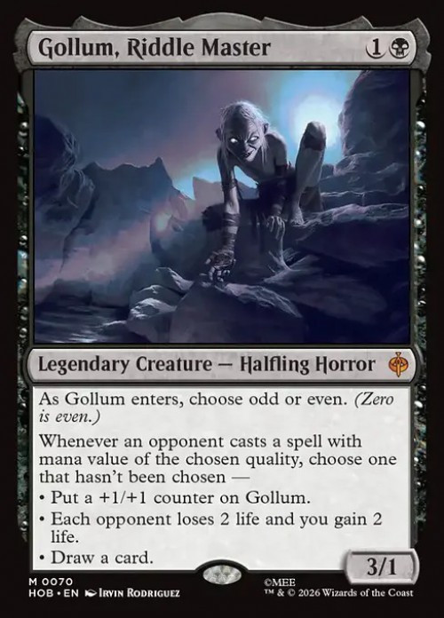 MtG The Hobbit Mythic Rare FOIL Gollum, Riddle Master #70、ToyWiz、kayou