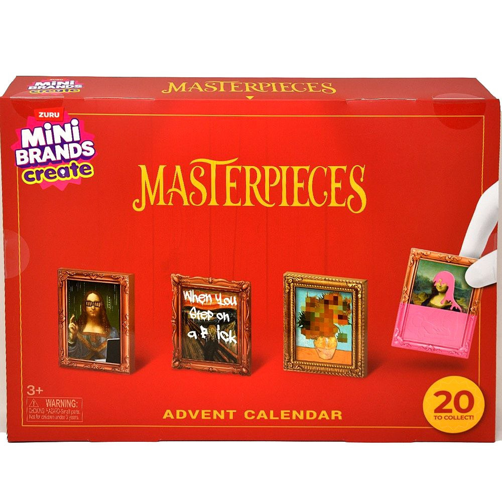 Mini Brands! Create Masterpieces Advent Calendar 20 Surprises Including 14 Artwork Pieces, 1 Statue & 5 Accessories、ToyWiz、kayou