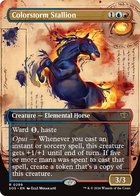 Colorstorm Stallion (Borderless Field Notes Foil) | Secrets of Strixhaven、Magic: The Gathering、kayou