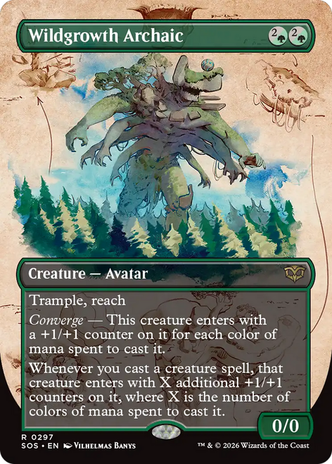 Wildgrowth Archaic (Borderless Field Notes) | Secrets of Strixhaven、Magic: The Gathering、kayou