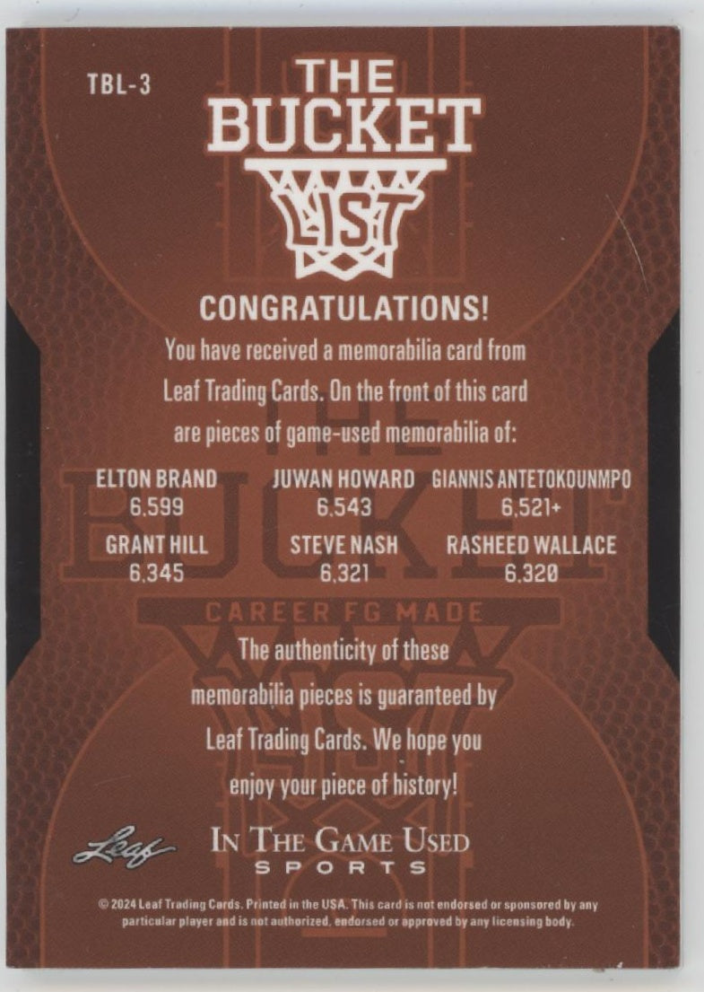 The Bucket List 2024 Leaf In the Game Used Swatches 8/35 #TBL-3、Collector Store LLC、kayou