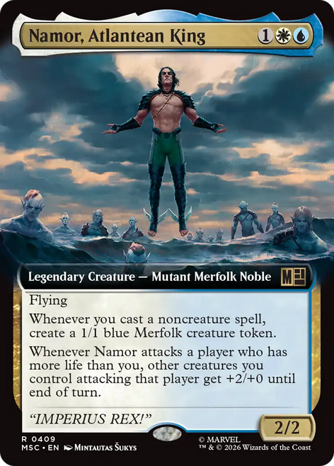Namor, Atlantean King (Extended Art) | Marvel Super Heroes Commander、Magic: The Gathering、kayou