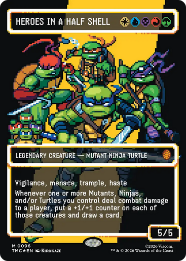 Heroes in a Half Shell (Borderless Pixel Surge Foil) | Teenage Mutant Ninja Turtles Eternal、Magic: The Gathering、kayou