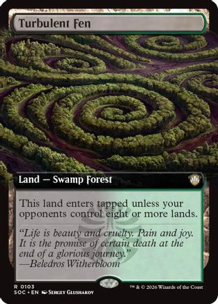 Turbulent Fen (Extended Art) (SOC-103) - Commander: Secrets of Strixhaven、Wizards of the Coast、kayou