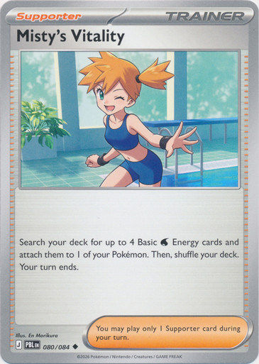 ME Pitch Black 080/084 Misty's Vitality、Pokemon、kayou