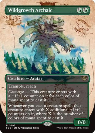 Wildgrowth Archaic (Borderless) (SOS-297) - Secrets of Strixhaven、Wizards of the Coast、kayou