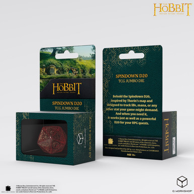 The Hobbit Spindown D20 - Ember TCG Jumbo Die、Q Workshop、kayou