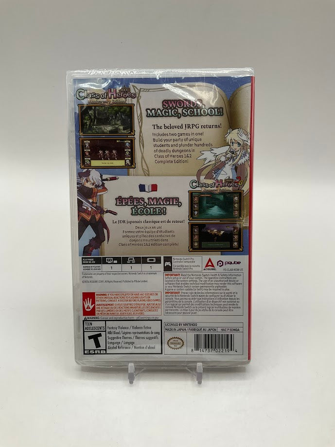 Class Of Heroes 1 & 2: Complete Edition Nintendo Switch Sealed、Collector Store LLC - VG、kayou