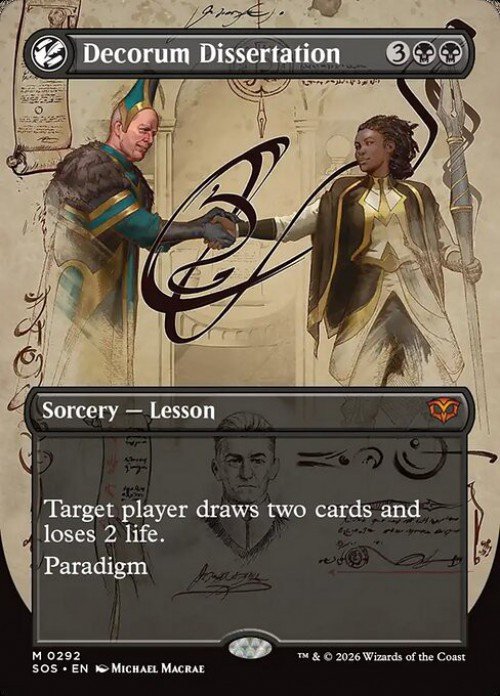 MtG Secrets of Strixhaven Mythic Rare Decorum Dissertation #292 Borderless Field Notes、ToyWiz、kayou