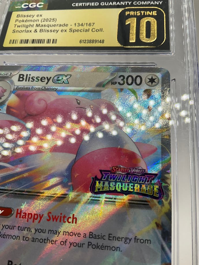 Blissey ex Pokemon Twilight Masquerade Snorlax & Blissey Coll CGC 10 Pristine、Collector Store LLC Gaming、kayou