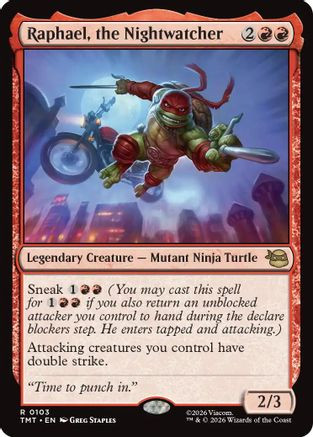 Raphael, the Nightwatcher (TMT-103) - Teenage Mutant Ninja Turtles Foil、Wizards of the Coast、kayou