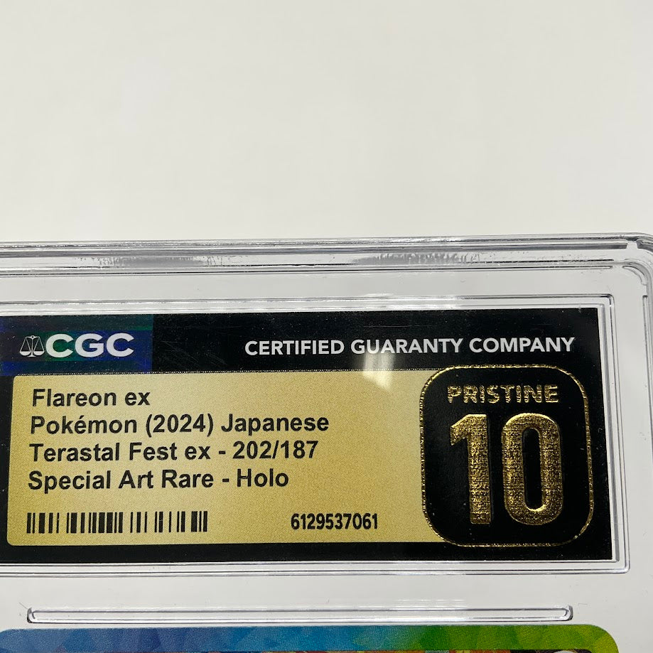 Flareon ex Pokemon Terastal Festival Special Art Rare Japanese CGC 10 Pristine、Collector Store LLC Gaming、kayou