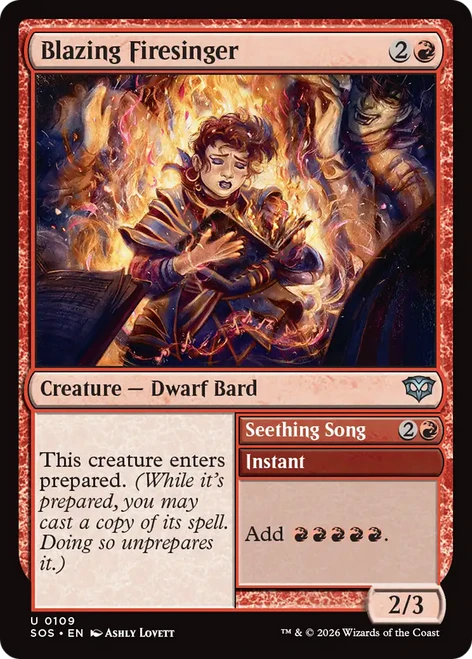 Blazing Firesinger // Seething Song (Foil) | Secrets of Strixhaven、Magic: The Gathering、kayou