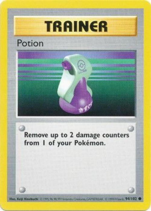 Pokemon Base Set Common Potion #94 Shadowless Lightly Played、ToyWiz、kayou