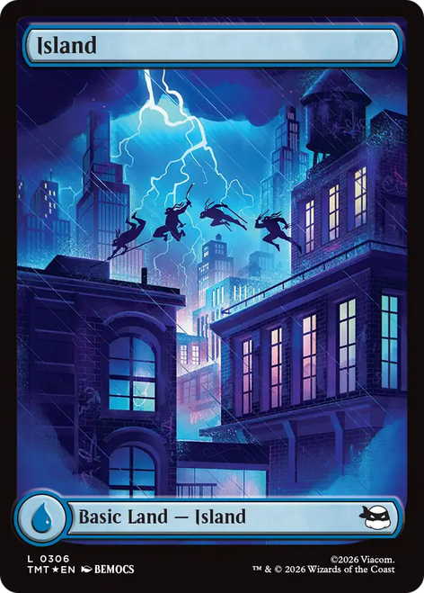Island (#306) (Full Art Surge Foil) | Teenage Mutant Ninja Turtles、Magic: The Gathering、kayou