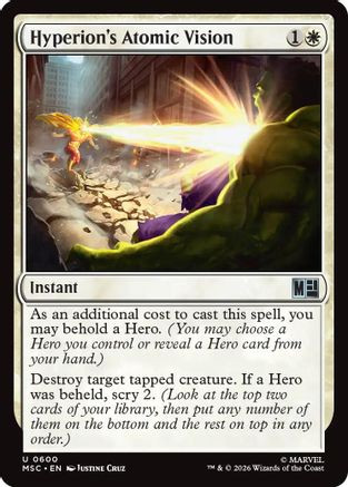 Hyperion's Atomic Vision (MSC-600) - Commander: Marvel Super Heroes、Wizards of the Coast、kayou