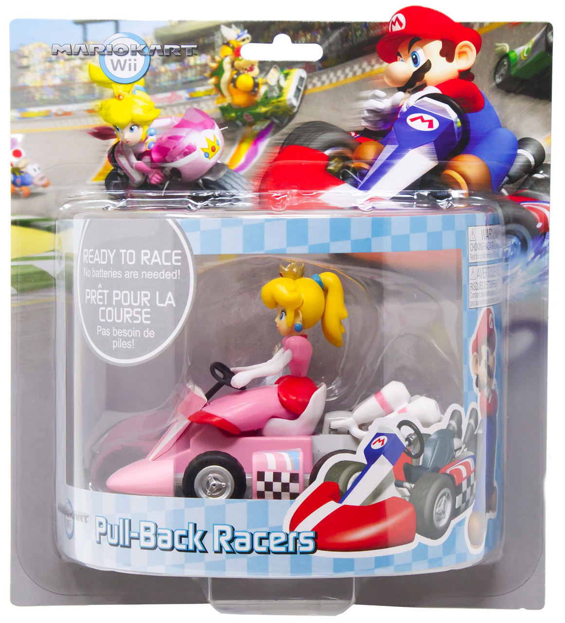 Super Mario MarioKart Wii Pull-Back Racers Peach Pull-Back Car、ToyWiz、kayou