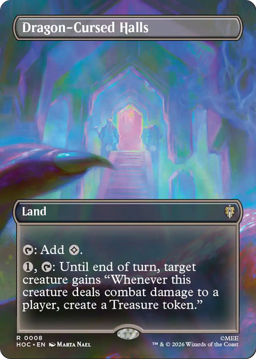 Dragon-Cursed Halls (Borderless Scene Foil) | The Hobbit Commander、Magic: The Gathering、kayou