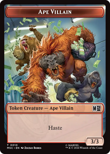 Marvel Super Heroes Commander - Ape Villain (#10) Token (Foil) | Marvel Super Heroes Commander、Magic: The Gathering、kayou