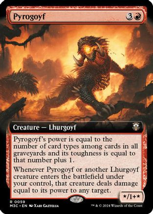 Pyrogoyf (Extended Art) (Ripple Foil) (M3C-059) - Modern Horizons 3 Commander Foil、Wizards of the Coast、kayou