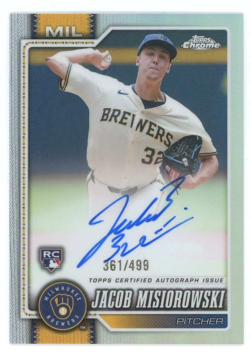 MLB 2026 Topps Chrome Baseball 361/499 Refractor Jacob Misiorowski RA-JM Rookie Auto、ToyWiz、kayou
