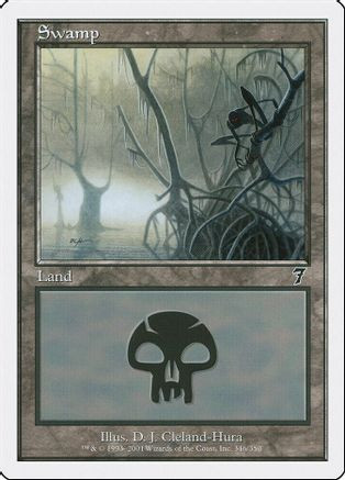 Swamp (346) (7ED-346) - 7th Edition、Wizards of the Coast、kayou