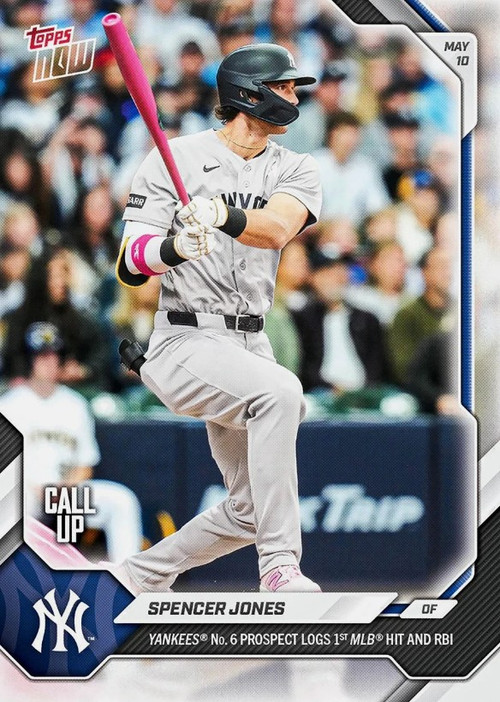 MLB New York Yankees 2026 NOW Baseball Spencer Jones #186 Rookie Card, 1st Hit & RBI、ToyWiz、kayou